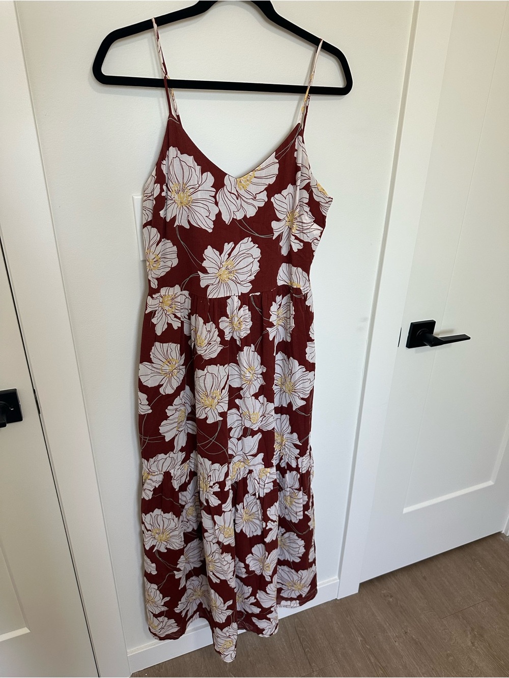 Floral Maxi Dress in Burgundy